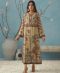 A-Line Long Shirt with Mughal Chintz Motifs & Embellished Belt