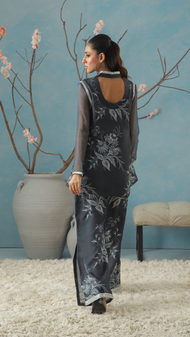 Printed Separates with Silver Lace