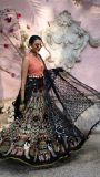 Black Peacock Embroidered Lehenga