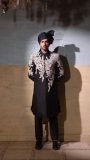 Black & Silver Embroidered Sherwani