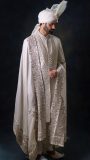 Embroidered Groom Sherwani with Shawl