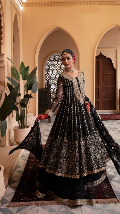 Enchanting Black Embroidered Frock