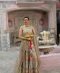 Golden Bridal Lehenga with Mughal Embroidery