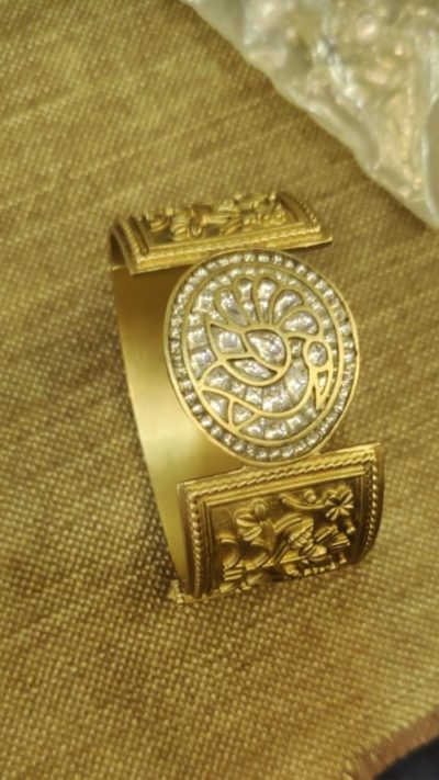 A beautiful heritage polki cuff