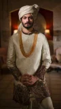 white sherwani groomswear