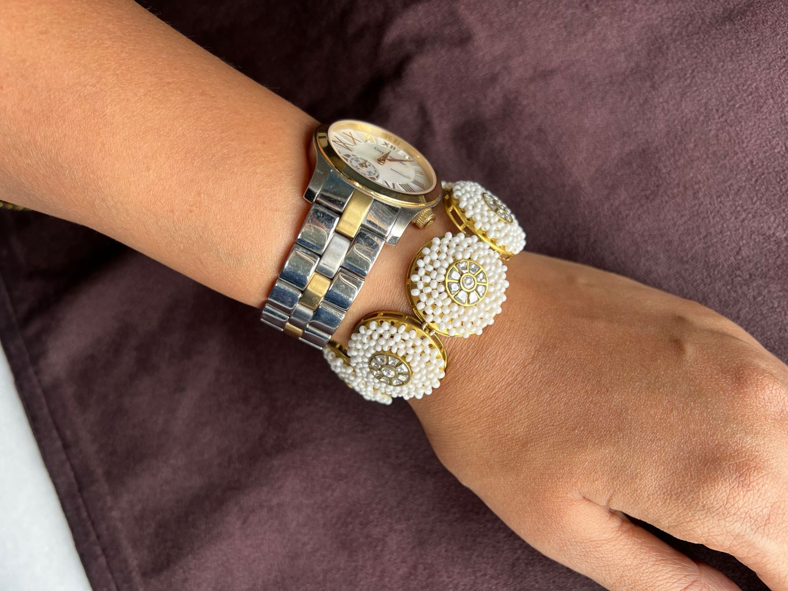 fancy moti bracelet