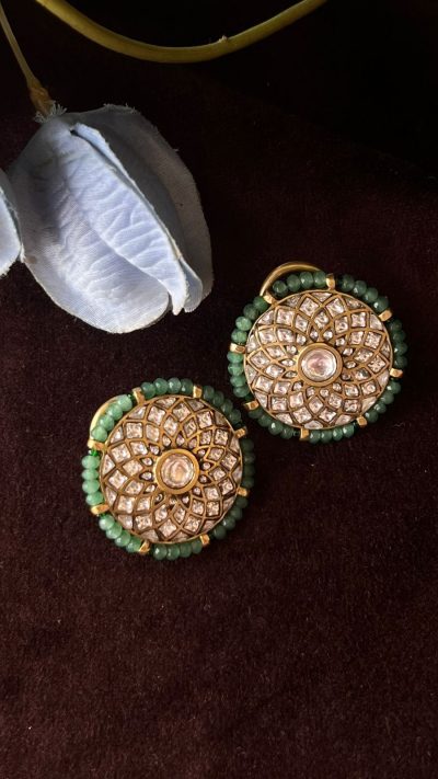 Kundan-style earrings