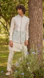 Beige silk Mens Waitcoat