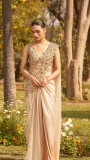 Amber Gold Drape Saree