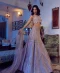 pink champagne shimmer tulle lehenga by Mansi Malhotra