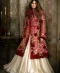 Red Couture Jacket & Lehenga Set by Shamaeel Ansari