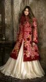 Red Couture Jacket & Lehenga Set by Shamaeel Ansari