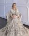 Ivory lehenga with intricate gold and silver embroidery