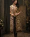 Black & Gold Embroidered Three-Piece Set